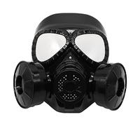 Nunubee Paintball Mask, Tactical Full Face Dummy Gas Mask Skeleton Cs Mask for Cosplay Halloween War Game Masquerade 21 * 20cm Black