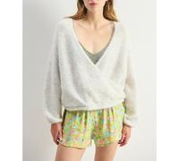 Nuny Long Sleeve Crossover Neck Jumper Polar Gray