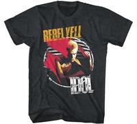 NUO YI JIA Billy Idol Rebel Yell Heather Adult T-Shirt Black L