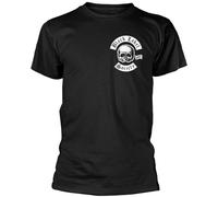 NUO YI JIA Label Society Skull Pocket Logo Men's Graphic T Shirt Black 3XL