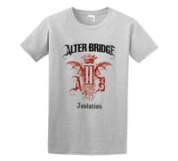 NUO YI JIA Men's Alter Bridge Isolation O-Neck Cotton T Shirt Gray XXL