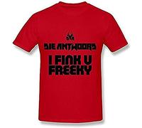 NUO YI JIA Men's Die Antwoord T Shirt Red Red Red XL