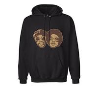 NUO YI JIA Men's Hoodies Bruno Mars Hoodies Long Sleeve Pullover Loose Hoody Sweatershirt Black S