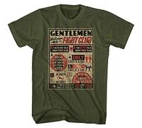 NUO YI JIA Opinh The Fight Club Movie T Shirt Brad Pitt Club Rules Army Green Cotton Green Green L