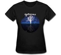 NUO YI JIA Women's Native OneRepublic T Shirt Black M