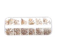 NUOBESTY 1 Box Nail Art DIY Accessories Nail Accessories Glass Shiny Easy to Apply Assorted Color Suitable for Families and Friends