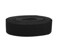 NUOBESTY 1 Inch Black Sewing Stretch Elastic Band Roll High Elasticity Nylon and Spandex Material with Broad Compatibility and Straightline Drip Glue for Waistbands and Pants Waist Outdoor