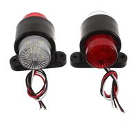 NUOBESTY 1 Pair round Dual-color Trailer LED Side Marker Warning Lights 12-24v for Trucks and Campers - Turn Signal Indicator Tail Lamps for Enhanced Roadside Visibility