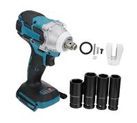 NUOBESTY 1 Set Cordless Electric Impact Wrench with Motor Ergonomic Handle Efficient Heat Dissipation Compatible with Makita Batteries for Mechanical Repairs and DIY Tasks