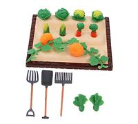 NUOBESTY 1 Set Farm Tool Model Miniature Allotment Vegetables Miniature Vegetables Micro Landscape Model Plants Miniature Farm Figurines Field Micro Landscape Adornment Colorful Resin