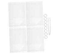 NUOBESTY 1 Set Hanging Price Display Sleeve Transparent Retail Price Tag Organizer with Chain for Merchandise Presentation Side Insert Pocket for Tags Supermarkets