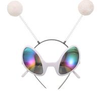 NUOBESTY 1 Set Martian Headband with Antenna And Photo Props Glasses