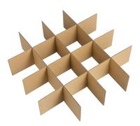 NUOBESTY 1 Set of Cardboard Moving Box Dividers - 13.1 inches Glassware & Dish Protector Inserts for Kitchen Packing, Shipping, Safe Storage - Paperboard Separators for Fragile Items, Cups, Plates