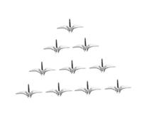 NUOBESTY 10 Pcs Paper Crane Hair Pin Charms DIY Handmade Copper Hair Clip Accessories Lightweight Smooth Surface for Headdress Craft Making