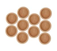 NUOBESTY 10 Pcs Solid Wood Bases for Figures Pin Holder Base DIY Mini Artware Platform Display Sewing Supply Stable Round for Home Office Use