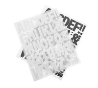 NUOBESTY 10 Sheets Heat Transfer Vinyl Letters for Clothing Alphabet Stickers DIY Craft Projects Strong Bonding White Black Fabric Printing Transfers for T-Shirts