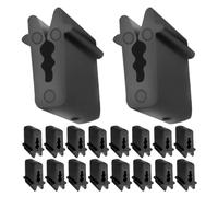 NUOBESTY 100 Pcs Plastic Greenhouse Clamps Strong Grip for 1.8-3mm Wire, Shade Net Fixing Clips, Reusable Film Clips for Garden Plant Covers and Sunshade Protection