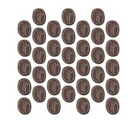NUOBESTY 100 Pcs Resin Simulation Coffee Bean DIY Phone Case Accessories Mini Coffee Beans 18x15x7mm Glossy Finish for Crafting and Phone Decoration