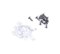 NUOBESTY 100 Pcs Transparent One-Side Fixing Clips with Screws for SMD LED Strip Light Mounting Brackets Ultra-Thin Heat Resistant Holder for Indoor Outdoor Use