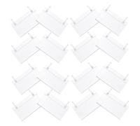 NUOBESTY 100 Pcs Transparent Shelf Label Holders Double Ear Clip for Price Tags Easy Replacement Sign Display for Supermarkets Shops Grocery Stores and Retail Organization