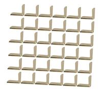 NUOBESTY 100pcs Album Metal Corner Guard Notebook Scrapbook Photo Album Edge Cover Diary Metal Protector Book Corners Guard Triangle Edge Cover Triangle Protector Golden Iron