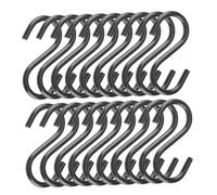 NUOBESTY 100pcs Black Iron Mini S Hooks for Hanging Plants Jewelry Display Ornaments Crafts DIY Wire Clips Strong Beading Hooks for Christmas Tree Decorations and Home Organization