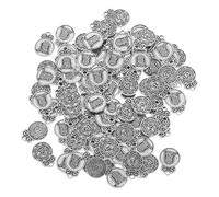NUOBESTY 100pcs Chinese Five Elements Pendant Vintage Alloy Charms for Necklace and Bracelet Making Mixed Style Element Jewelry Accessories with Wood Fire Earth Metal Water Symbols for