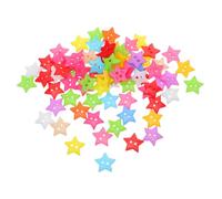 NUOBESTY 100pcs Colorful Star Sewing Buttons for Crafts DIY Scrapbooking and Handicrafts Friendly Five Pointed Star Shape Easy to Sew Decorative Buttons for Creative Projects