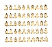 NUOBESTY 100pcs Copper Earring Backs for Studs Durable Safety Stoppers Lightweight DIY Earring Accessories Replacement for Secure Fit