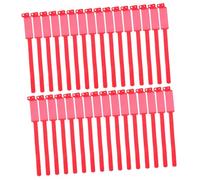 NUOBESTY 100pcs Disposable Medical Id Wristbands for Hospital Patient Identification Soft PVC Material Comfortable Adult Red Bracelets for Clear and Reliable Single Use Patient Safety