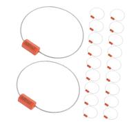 NUOBESTY 100pcs High Security Freight Cable Seals with Stainless Steel Wire and Abs Material, Numbered Tamper Evident Zip Tie Seals for Container Doors and Meters, for Logistics