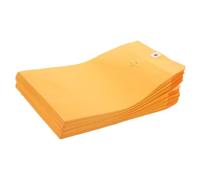 NUOBESTY 100pcs Kraft Manila Clasp Envelopes Heavyweight Gummed Seal Legal Office Paper Mailing and Storage Golden Yellow Portable