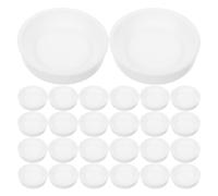 NUOBESTY 100pcs Mailing Tube End Caps White Plastic for Maps and Posters | Anti Spill Closure, Smooth Rounded Edges, Dust Protection for Office Filing, Artists and Architects