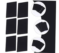 NUOBESTY 100pcs Metal Business Name Cards DIY Blank Nameplates with Rounded Corners for Engraving Sublimation Black