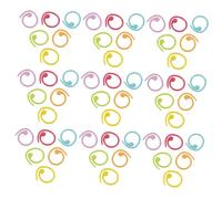 NUOBESTY 100pcs Metal Spiral Stitch Markers for Knitting and Crocheting Colorful Yarn Guide Rings Portable Locking Clips for Handcrafts Prevent Fading Essential Accessories for DIY Projects