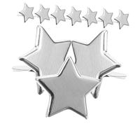 NUOBESTY 100pcs Mini Metal Star Shaped Scrapbook Brads for DIY Crafts Smooth Edges Fasteners for Art Projects Photo and Ribbon Holders Silver Two Prong Nails for Scrapbooking and