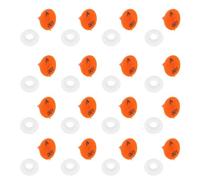 NUOBESTY 100pcs Numbered Rabbit Ear Tags with Orange Band 1-100 for Livestock Identification, Animal Ear Markers for Rabbits, Dogs, Sheep, and Cattle in Farming and Ranch Use