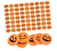 NUOBESTY 100pcs Pumpkin Shape Erasers Creative Halloween Mini Erasers for Fall Thanksgiving Party Favors Teacher Rewards Portable Cute Stationery for Students