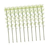 NUOBESTY 100pcs Scale Plastic Bamboo Model Trees Green for Architectural Scenery Landscape Model Train Park Building Supplies