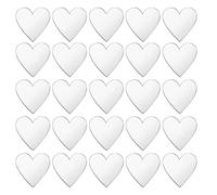 NUOBESTY 100pcs Self Adhesive Heart Acrylic Mirror Tiles