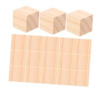 NUOBESTY 100pcs Wooden Square Cubes Unfinished Wood Blocks for DIY Crafts Educational Activities Smooth Safe for All Ages Versatile for Home School Office Use