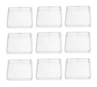NUOBESTY 10pcs 10×10 CM Square Petri Dishes with Lids Laboratory Culture Agar Dishes for Microbiology Mycology Plant Science School Experiments