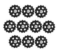 NUOBESTY 10pcs 15 Tooth Sealed Bearing Guide Roller for Mountain Bikes Plastic Bicycle Pulley Wheel with Easy Installation and Precision Guidance Accessories for Bike Chain