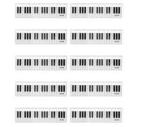NUOBESTY 10Pcs 15Cm Plastic Piano-Themed Rulers with Musical Notes, Straight Measuring Tools for Students’ School Math Learning and Classroom Drawing Stationery
