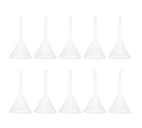 NUOBESTY 10pcs 90mm Triangle Laboratory Plastic Funnels Acid-base Resistant for School Experiments and Chemical Liquid Transfer