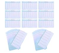 NUOBESTY 10pcs A6 Monthly Planner Refills with 6-Hole Ring Binder Inserts, 14-Sheet Gradient Color Monthly Calendar Pages for Weekly Budget, Meal Planning, and Home Office Organization