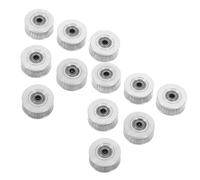 NUOBESTY 10pcs Aluminum Alloy Timing Pulley Teeth Bore with Bearings for Belt Synchronous Wheel for Printer Cnc Projects Quiet and Precise Motion Transmission