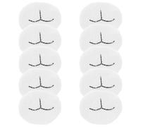 NUOBESTY 10pcs Bear Nose Accessories Cloth Doll Mouth Doll Safety Mouth Stuffed Animal Accessories Mouth for Doll DIY Accessory Cloth Animal Mouth Animal Plush Doll DIY Making White Fabric