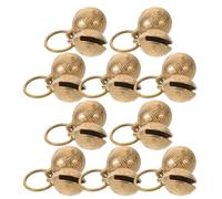 NUOBESTY 10PCS Copper Pet Bells for Dog and Cat Collars, 22MM Tiger Head Metal Bells for Puppy Training, Safety, and Collar Decoration