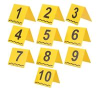 NUOBESTY 10pcs Crime Scene Evidence Markers with Scale, Number Id Tents 1-10, Forensic Evidence Identification Placards, Outdoor Investigation And Detective Party Decorations